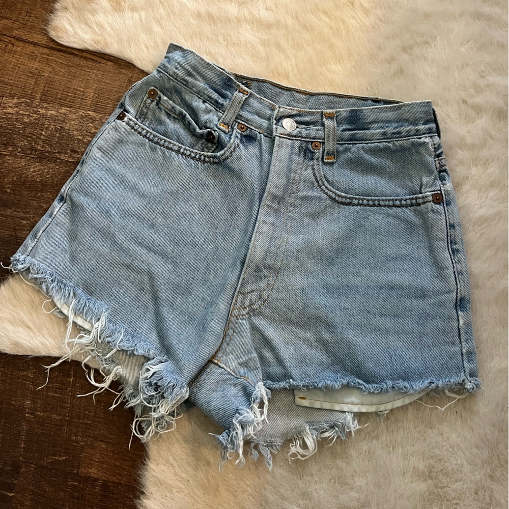 Levi's Frayed Jean Shorts